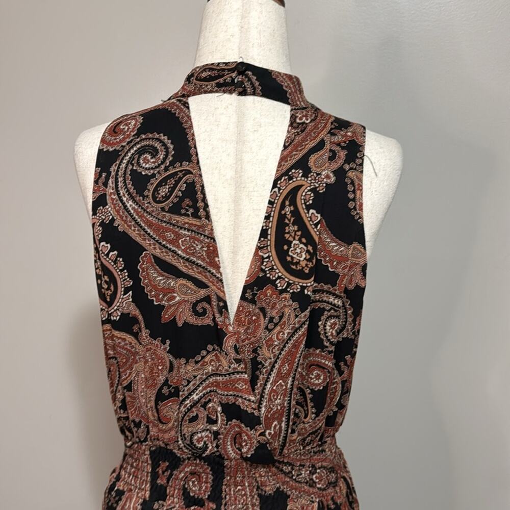 DRESS FORUM Women's Rustic Paisley Ruffled Halter Dress Size S - Picture 6 of 8